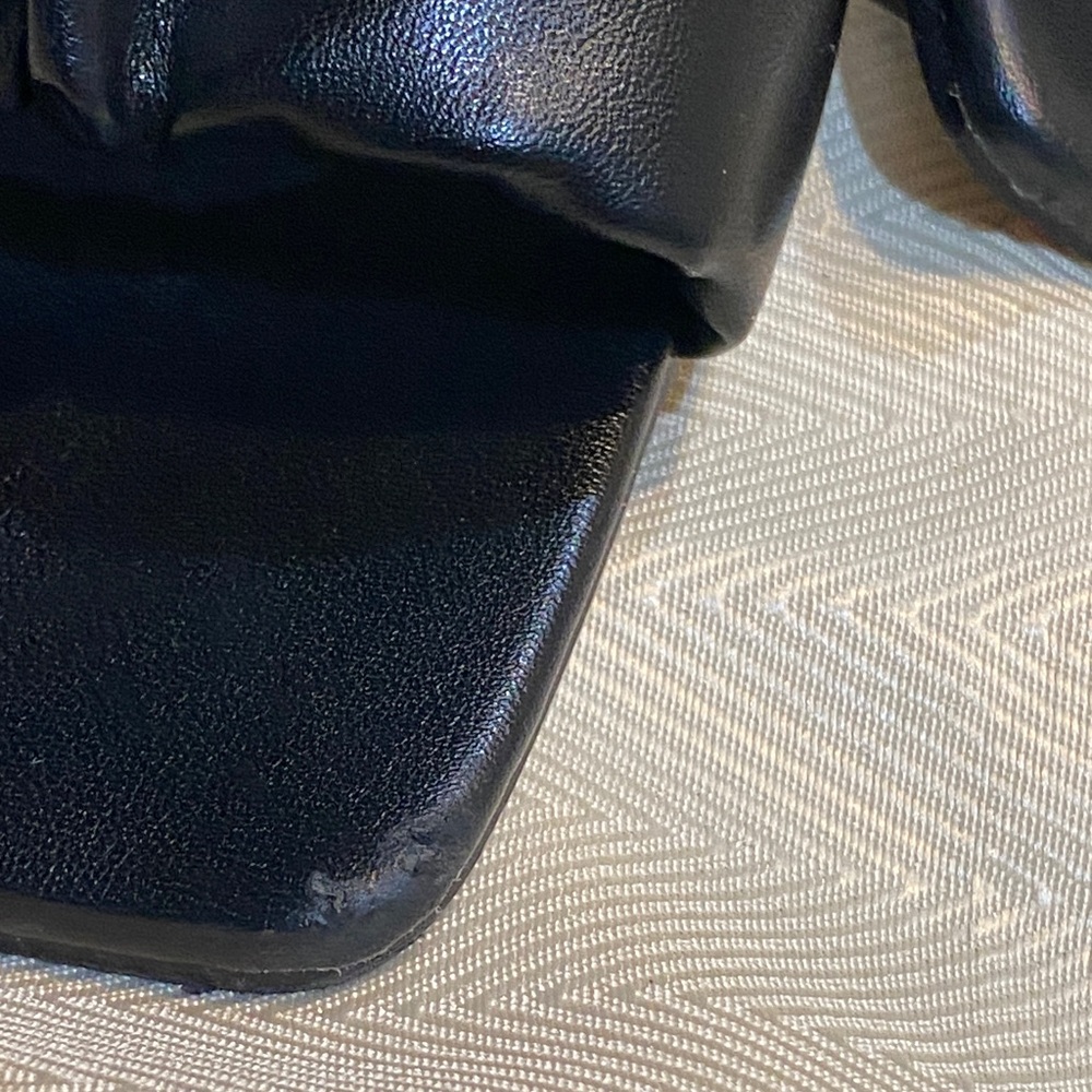 Azelea Wang Black Open Square Toe Sofi Herls - Picture 9 of 9